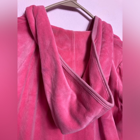 Juicy Couture Pink Hoodie Silver Logo Back Medium - Picture 3 of 6